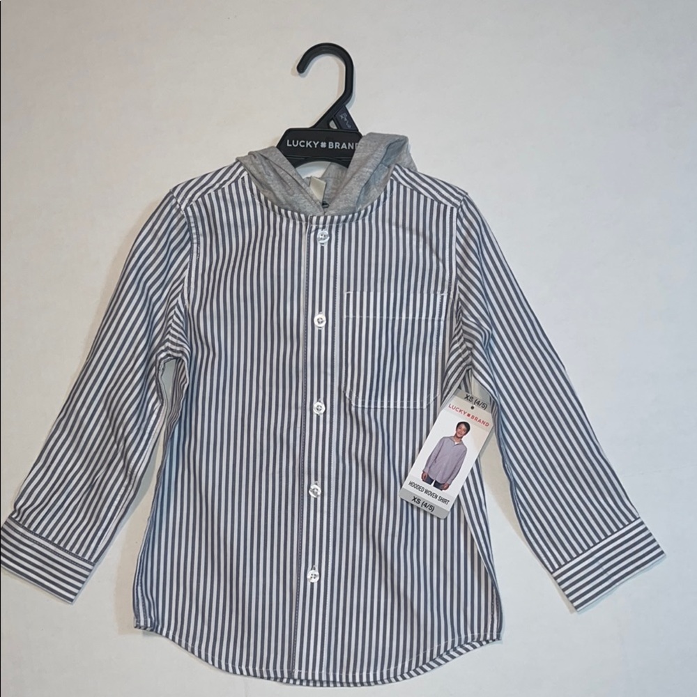 Lucky Brand Gray Button Down Shirt Classic Style